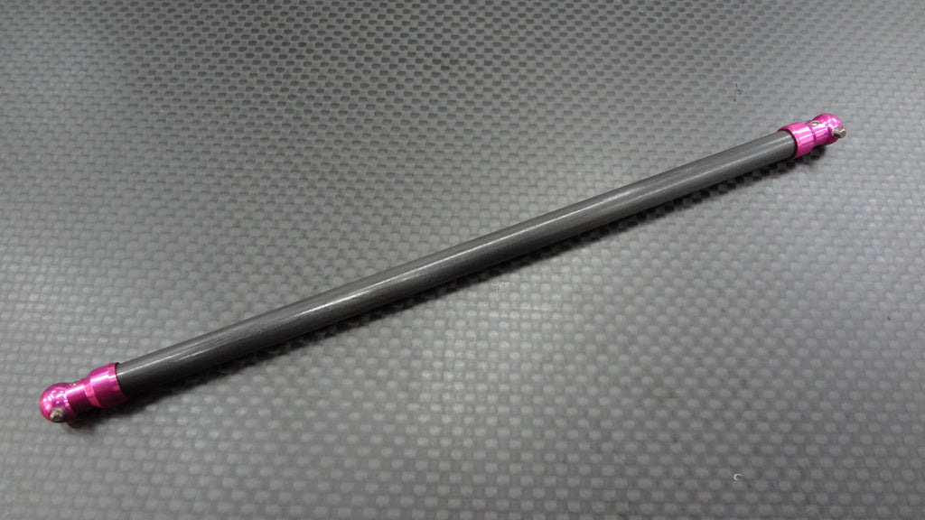 Tamiya TT-01 & TT-01D Graphite Main Shaft With Aluminum Ends - 1Pc Pink