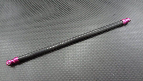 Tamiya TT-01 & TT-01D Graphite Main Shaft With Aluminum Ends - 1Pc Pink