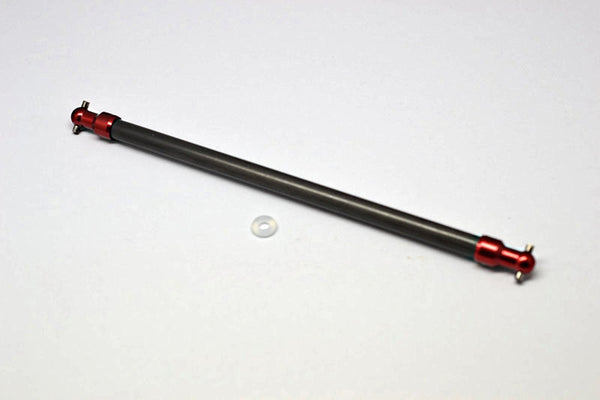 Tamiya TT-02 Graphite Main Shaft With Aluminum Ends - 1Pc Red