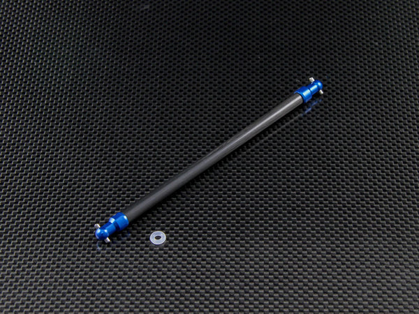 Tamiya TT-02 Graphite Main Shaft With Aluminum Ends - 1Pc Blue