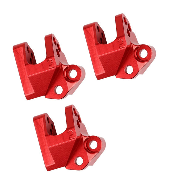 Aluminum Alloy Upper Center Link Mounts AXI231009 for 1/10 RC Crawler Car Axial SCX10 III AXI03007 Upgrade Parts - 3Pc Set Red