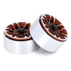 52*28mm Beadlock 1.9" Alloy Wheel Rim Hub for 1/10 RC Crawler Axial SCX10 90046 Traxxas TRX4 Redcat Gen8 - 4Pc Brown