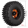 120*42mm 1.9" Wheel Rims Tires Set for 1:10 RC Rock Crawler Car Traxxas TRX4 Axial SCX10 90046 Redcat Gen8 - 4Pc Gold