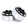 Metal 1.9" Beadlock Wheel Rim 9-Spokes for 1/10 RC Crawler Traxxas TRX4 Axial SCX10 90046 AXI03007 Redcat Gen8 - 4Pc Black