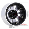 Metal 1.9" Beadlock Alloy Wheel Rim 9-Spokes for 1/10 RC Crawler Traxxas TRX4 Axial SCX10 90046 AXI03007 Redcat Gen8 - 4Pc Gray
