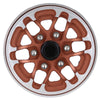 52*28mm Beadlock 1.9" Alloy Wheel Rim Hub for 1/10 RC Crawler Axial SCX10 90046 Traxxas TRX4 Redcat Gen8 - 4Pc Brown