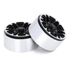 52*28mm Beadlock 1.9" Alloy Wheel Rim Hub for 1/10 RC Crawler Axial SCX10 90046 Traxxas TRX4 Redcat Gen8 - 4Px Black