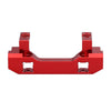 Aluminum Alloy Front & Rear Bumper Mount Servo Stand For 1/10 RC Crawler Traxxas TRX4 TRX-4 8237 Upgrade Parts - 2Pc Set Red