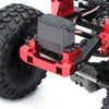 Aluminum Alloy Front & Rear Bumper Mount Servo Stand For 1/10 RC Crawler Traxxas TRX4 TRX-4 8237 Upgrade Parts - 2Pc Set Red