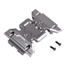 RC Car Aluminum Alloy Gearbox Mount Transmission Skid Plate for 1:10 RC Crawler Axial SCX10 III AXI03007 -1Pc Set Grey