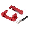 Aluminum Alloy Front & Rear Bumper Mount Servo Stand For 1/10 RC Crawler Traxxas TRX4 TRX-4 8237 Upgrade Parts - 2Pc Set Red