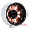 Metal 1.9" Beadlock Wheel Rim 9-Spokes for 1/10 RC Crawler Traxxas TRX4 Axial SCX10 90046 AXI03007 Redcat Gen8 - 4Pc Brown