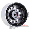 52*28mm Beadlock 1.9" Alloy Wheel Rim Hub for 1/10 RC Crawler Axial SCX10 90046 Traxxas TRX4 Redcat Gen8 - 4Pc Gray
