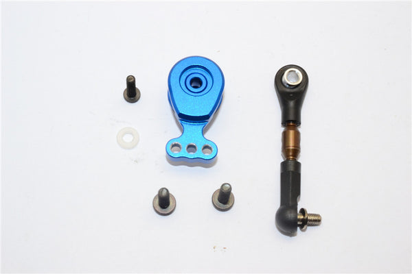 Tamiya M1025 Hummer Aluminum Hi-Torque Servo Saver 23T With Steel Tie Rod - 1 Set Blue