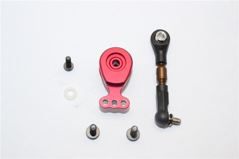 Tamiya M1025 Hummer Aluminum Hi-Torque Servo Saver 24T With Steel Tie Rod - 1 Set Red