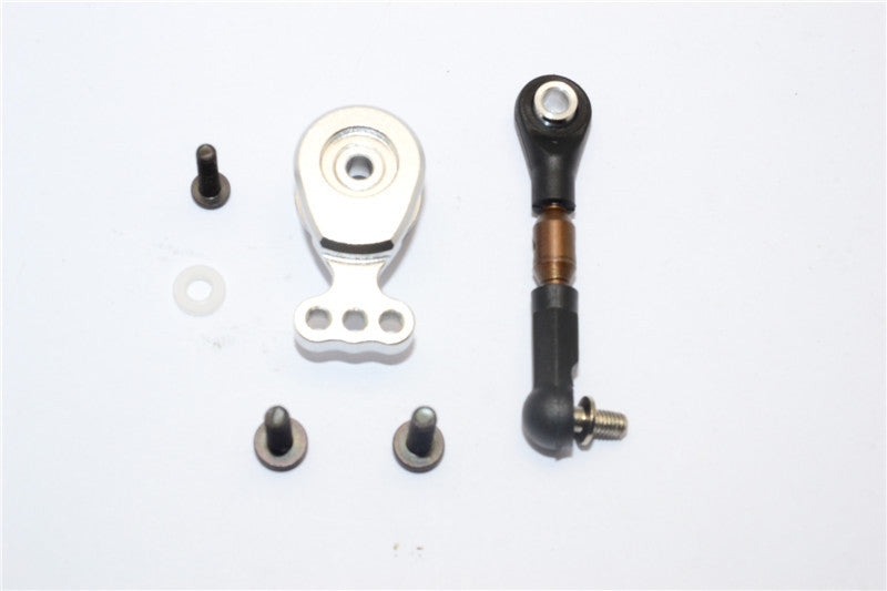 Tamiya M1025 Hummer Aluminum Hi-Torque Servo Saver 24T With Steel Tie Rod - 1 Set Silver