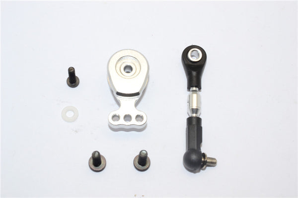 Tamiya M1025 Hummer Aluminum Hi-Torque Servo Saver 24T With Aluminum Tie Rod - 1 Set Silver