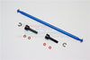 Tamiya M1025 Hummer Aluminum Main Shaft With Hard Steel Ends - 1Pc Set Blue