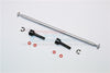 Tamiya M1025 Hummer Aluminum Main Shaft With Hard Steel Ends - 1Pc Set Gray Silver