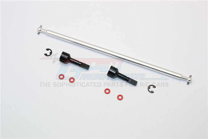 Tamiya M1025 Hummer Aluminum Main Shaft With Hard Steel Ends - 1Pc Set Silver