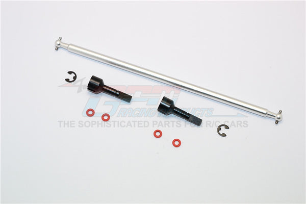 Tamiya M1025 Hummer Aluminum Main Shaft With Hard Steel Ends - 1Pc Set Silver