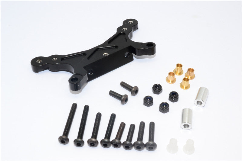 Tamiya M1025 Hummer Aluminum Front Damper Mount - 1Pc Set Black