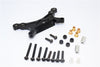 Tamiya M1025 Hummer Aluminum Front Damper Mount - 1Pc Set Black