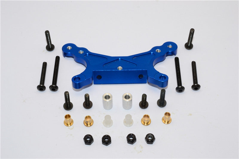Tamiya M1025 Hummer Aluminum Front Damper Mount - 1Pc Set Blue
