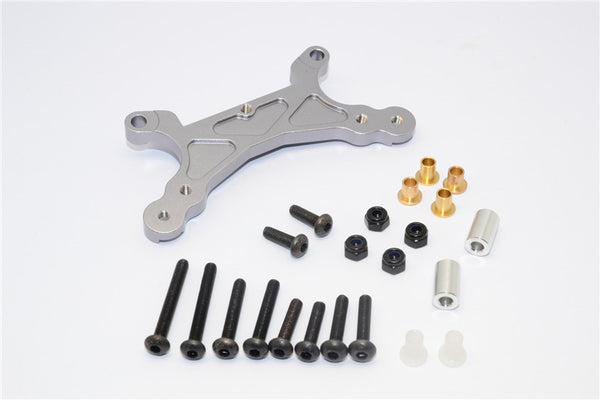 Tamiya M1025 Hummer Aluminum Front Damper Mount - 1Pc Set Gray Silver