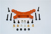 Tamiya M1025 Hummer Aluminum Front Damper Mount - 1Pc Set Orange