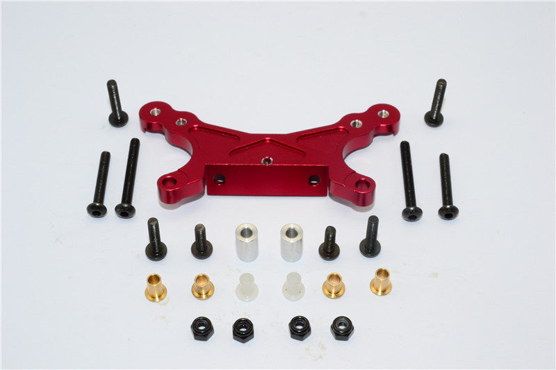 Tamiya M1025 Hummer Aluminum Front Damper Mount - 1Pc Set Red