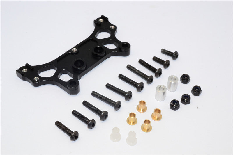 Tamiya M1025 Hummer Aluminum Rear Damper Mount - 1Pc Set Black