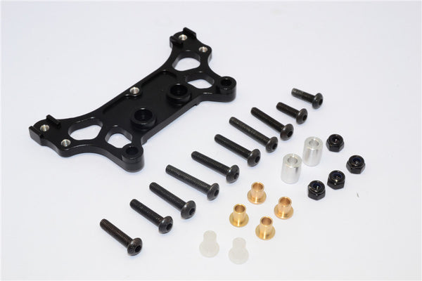 Tamiya M1025 Hummer Aluminum Rear Damper Mount - 1Pc Set Black