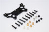 Tamiya M1025 Hummer Aluminum Rear Damper Mount - 1Pc Set Black