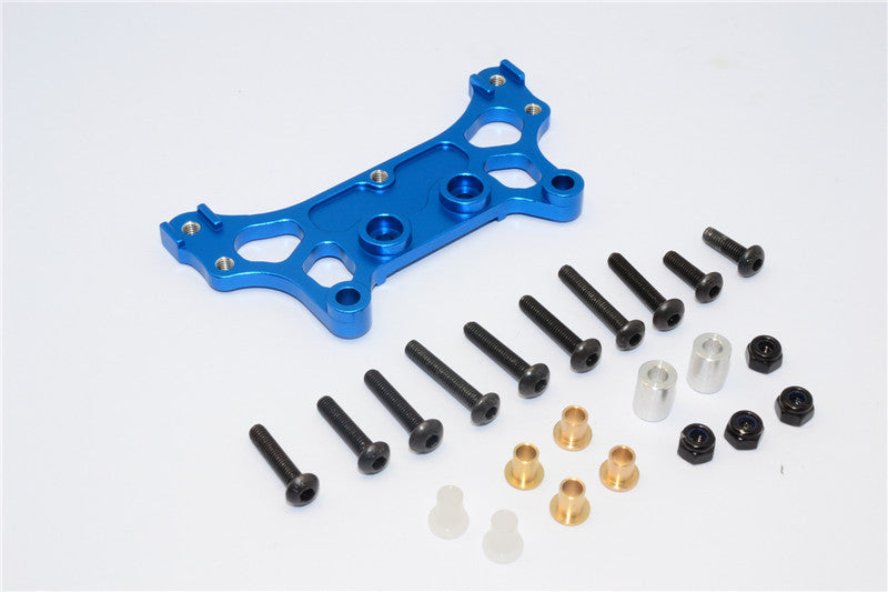 Tamiya M1025 Hummer Aluminum Rear Damper Mount - 1Pc Set Blue