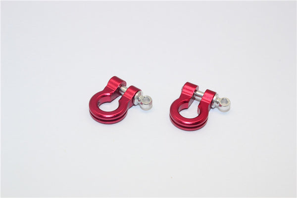 Aluminum Hook For RC Crawler, Jeep, and Truck Models - 2Pcs Set Red