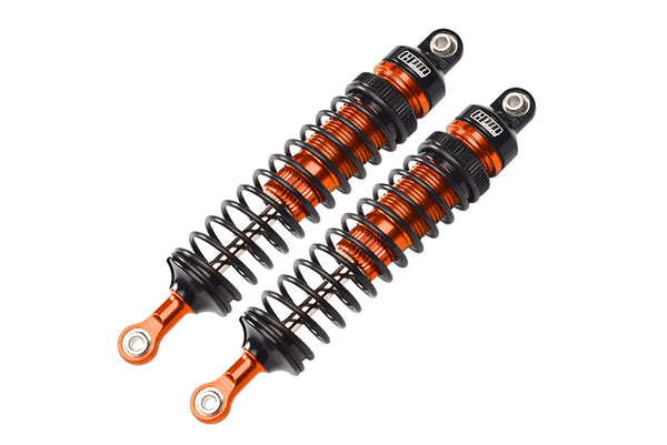 Aluminum 6061-T6 Front Adjustable Spring Dampers (102mm) For LOSI 1/10 Hammer Rey U4 Rock Racer-LOS03030 Upgrades - Orange