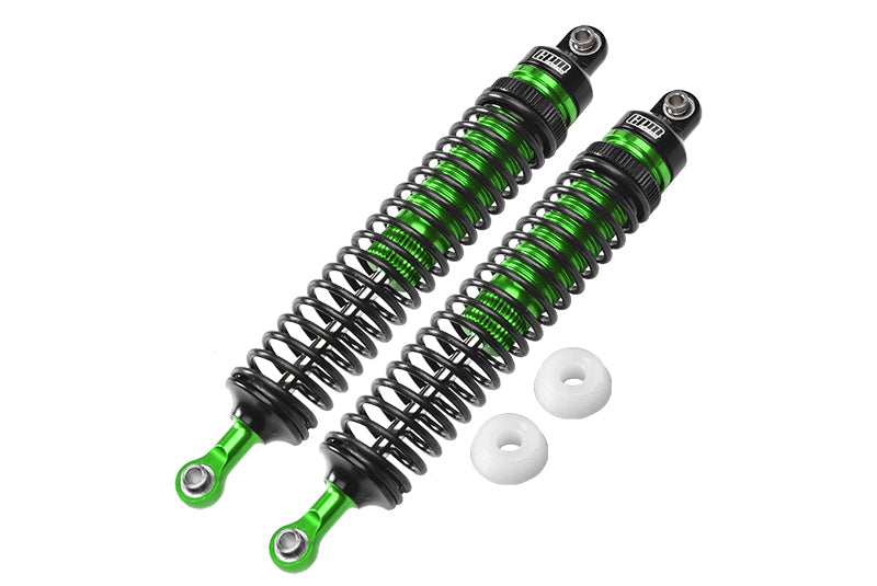 Aluminum 6061-T6 Rear Adjustable Spring Dampers (122mm) For LOSI 1/10 Hammer Rey U4 Rock Racer-LOS03030 Upgrades - Green