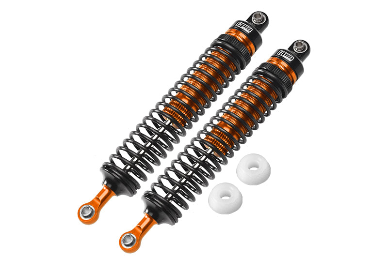 Aluminum 6061-T6 Rear Adjustable Spring Dampers (122mm) For LOSI 1/10 Hammer Rey U4 Rock Racer-LOS03030 Upgrades - Orange