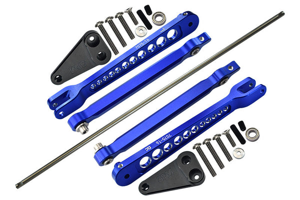 Losi 1/10 Hammer Rey U4-LOS03030 Aluminum 7075-T6 Rear Anti Swing Rod & Stabilizer Bar - 23Pc Set Blue