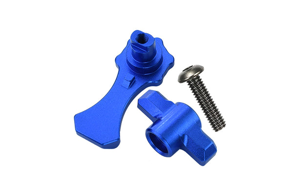 Aluminum Body Shell Lock For 1:10 Traxxas HOSS 4X4 VXL / E-Revo 2.0 VXL / Rustler 4X4 VXL / MAXX - 3Pc Set Blue