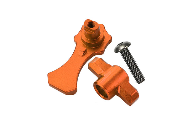 Aluminum Body Shell Lock For 1:10 Traxxas HOSS 4X4 VXL / E-Revo 2.0 VXL / Rustler 4X4 VXL / MAXX - 3Pc Set Orange