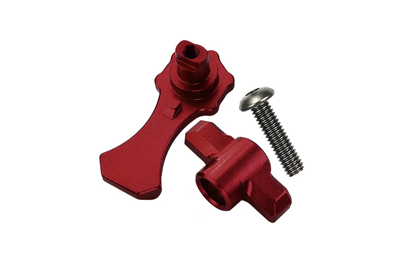 Aluminum Body Shell Lock For 1:10 Traxxas HOSS 4X4 VXL / E-Revo 2.0 VXL / Rustler 4X4 VXL / MAXX - 3Pc Set Red