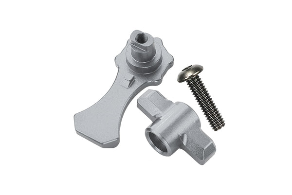 Aluminum Body Shell Lock For 1:10 Traxxas HOSS 4X4 VXL / E-Revo 2.0 VXL / Rustler 4X4 VXL / MAXX - 3Pc Set Silver