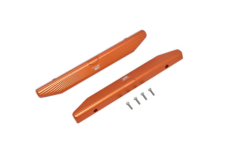 Traxxas Hoss 4X4 VXL (90076-4) Aluminum Chassis Nerf Bars (Longer Version) - 6Pc Set Orange