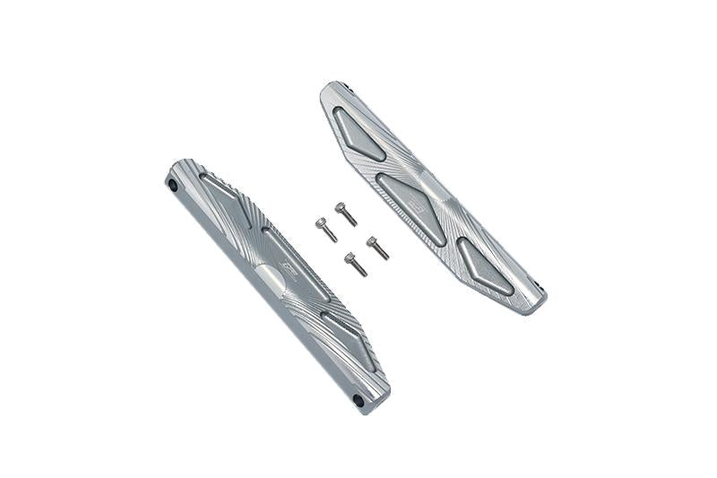 Traxxas Hoss 4X4 VXL (90076-4) Aluminum Chassis Nerf Bars (Silver Inlay Version) - 2Pc Set Gray Silver