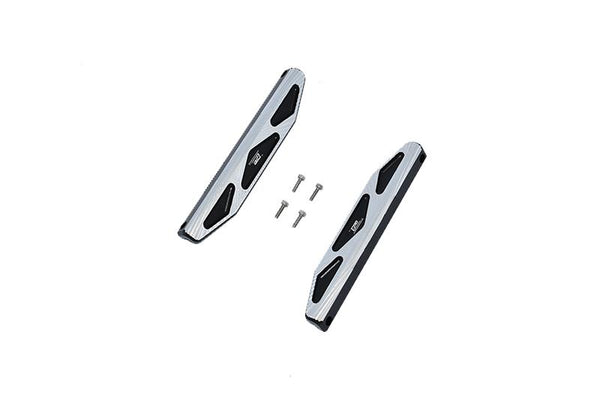 Aluminum Chassis Nerf Bars (Silver Inlay A Version) For Traxxas HOSS 4X4 VXL 90076-4 - 6Pc Set Black