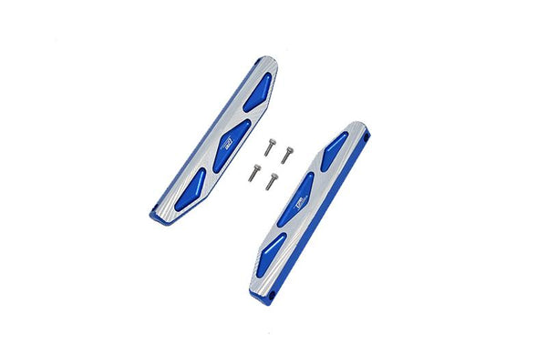 Aluminum Chassis Nerf Bars (Silver Inlay A Version) For Traxxas HOSS 4X4 VXL 90076-4 - 6Pc Set Blue