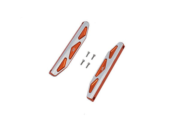 Aluminum Chassis Nerf Bars (Silver Inlay A Version) For Traxxas HOSS 4X4 VXL 90076-4 - 6Pc Set Orange
