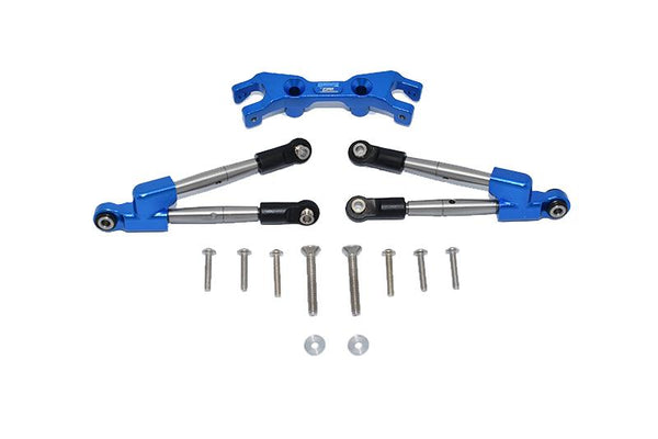 Aluminum Rear Tie Rods With Stabilizer For 1/10 Traxxas HOSS 4X4 VXL 90076-4 - 13Pc Set Blue